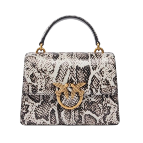 Snakeskin-Print Love Bag.