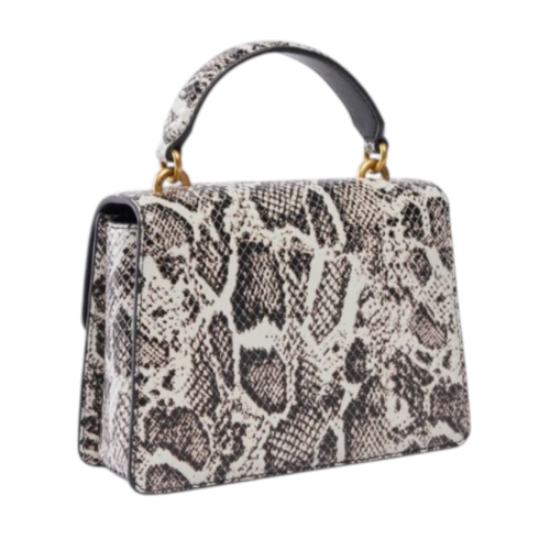 Snakeskin-Print Love Bag.
