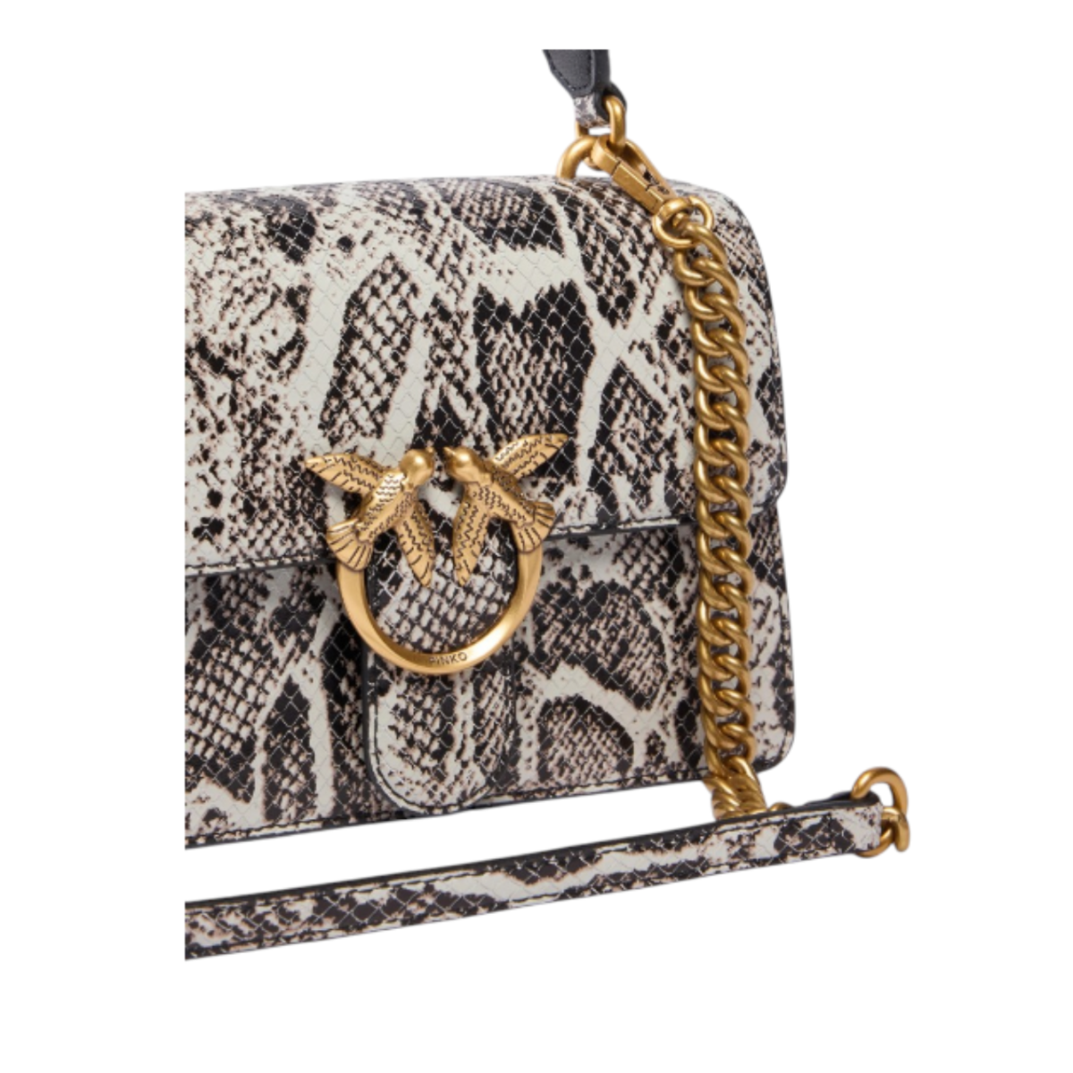 Snakeskin-Print Love Bag.