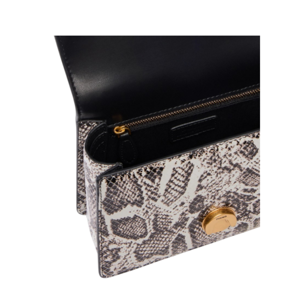 Snakeskin-Print Love Bag.