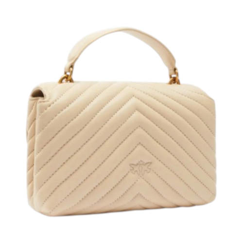 Beige Quilted Love Bag.