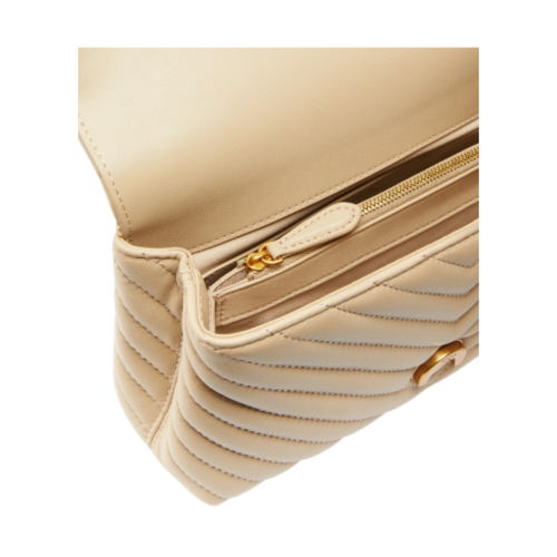 Beige Quilted Love Bag.