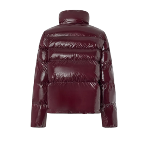 Burgundy Puffer Jacket. 2