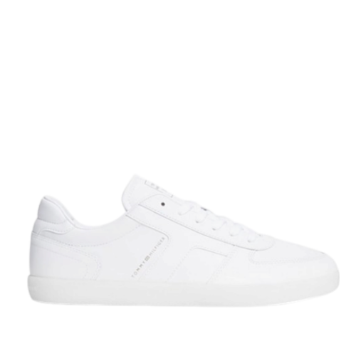 White Low-Top Sneakers.