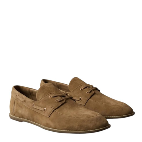 Brown Suede Loafers. 2
