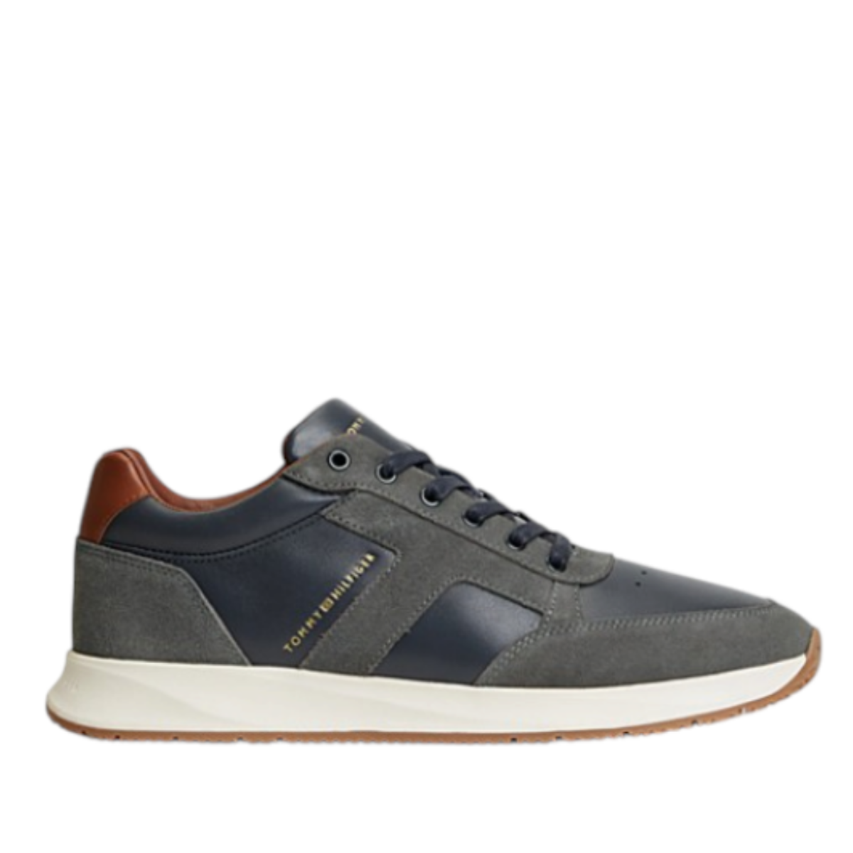 Grey and Navy Sneakers.