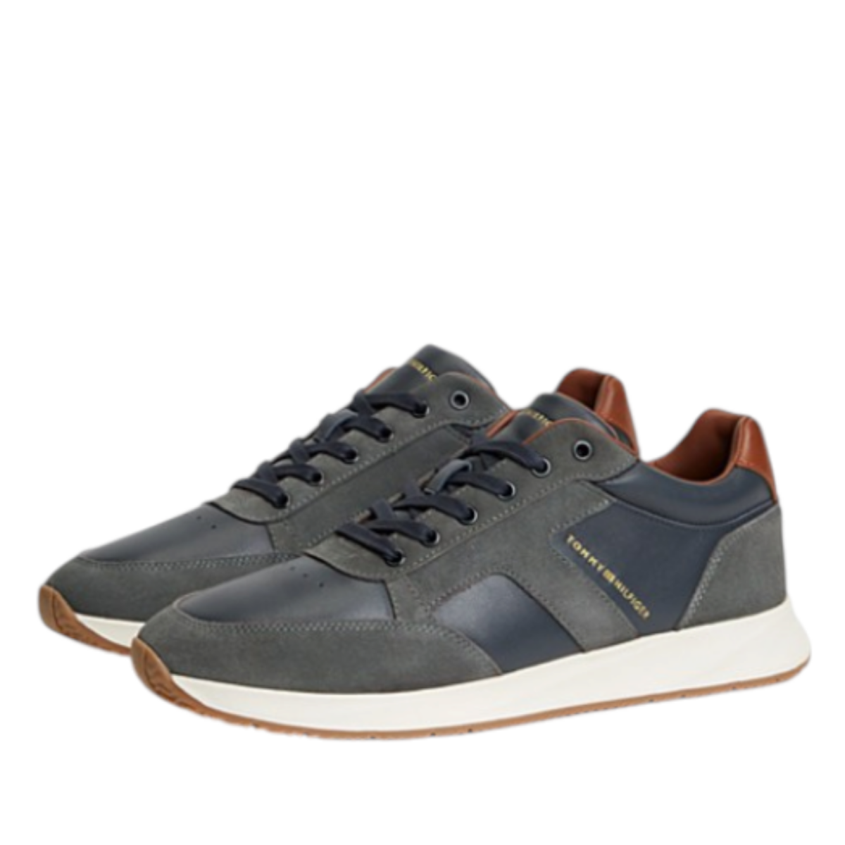 Grey and Navy Sneakers.