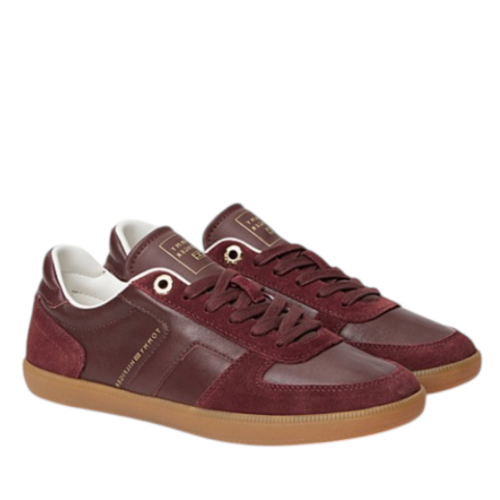 Burgundy Suede Sneakers. 2