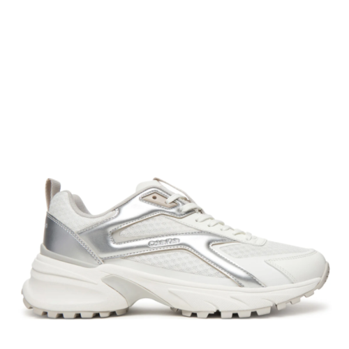 White and Silver Sneakers.