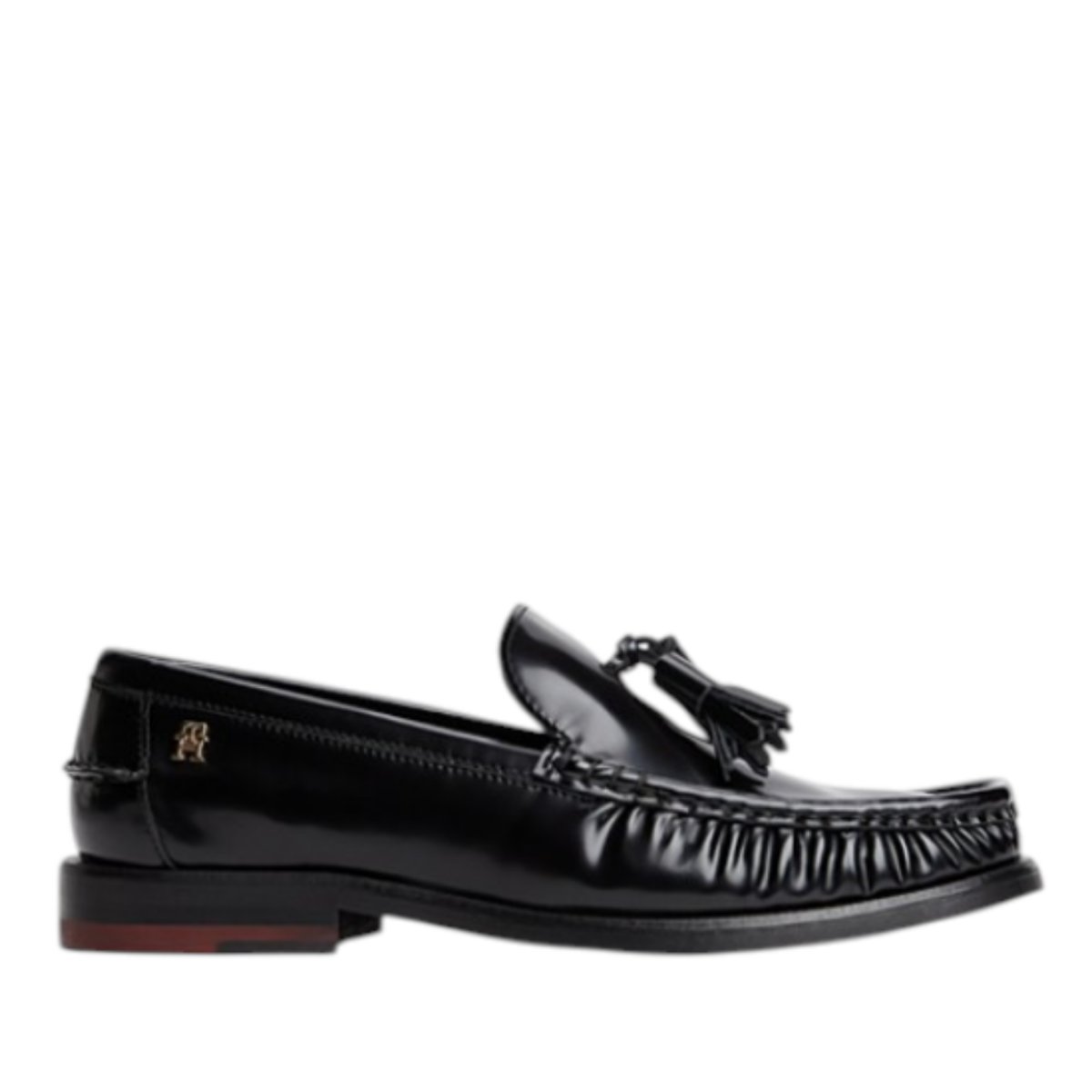 Black Patent Leather Loafers.