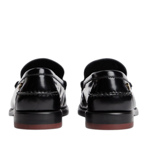 Black Patent Leather Loafers.
