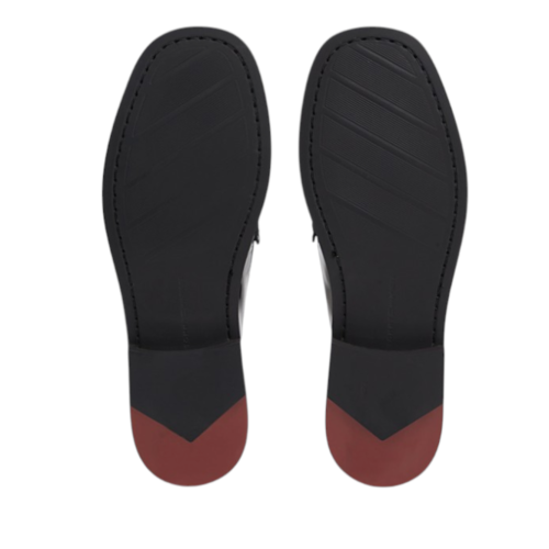 Black Patent Leather Loafers.