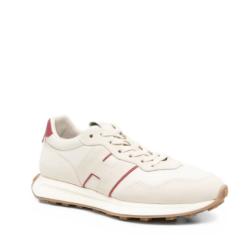 White and Beige Sneakers.