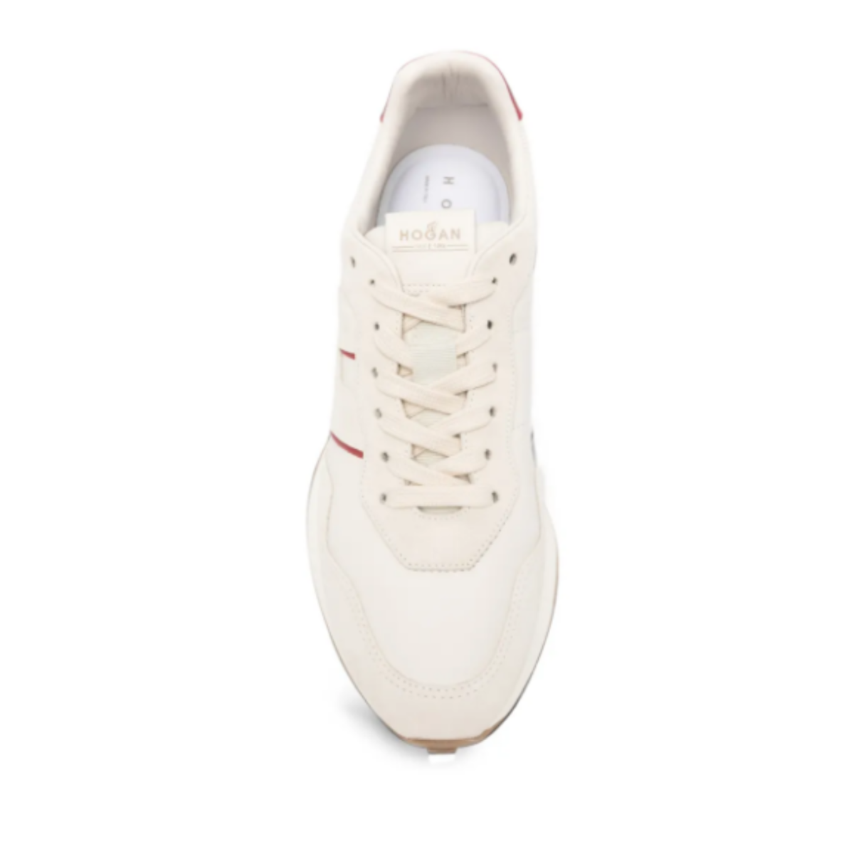 White and Beige Sneakers.
