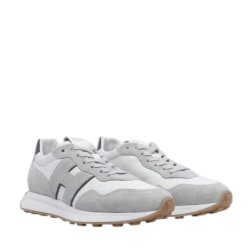 Grey and White Sneakers. 2