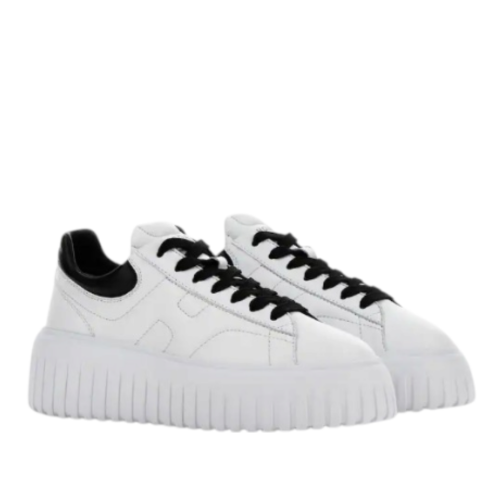 White and Black Platform Sneakers. 2