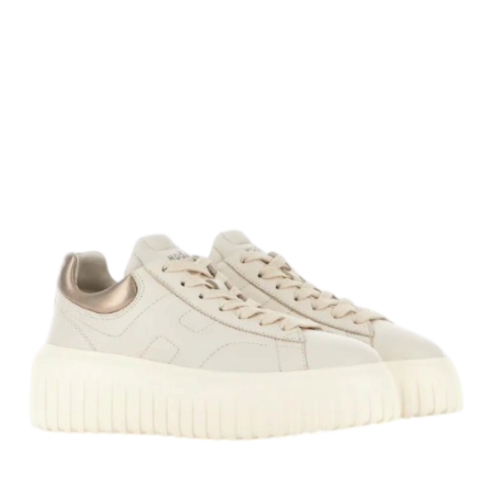 Beige Platform Sneakers. 2