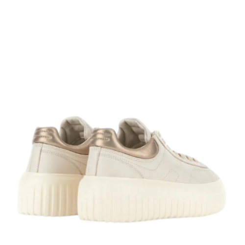 Beige Platform Sneakers.