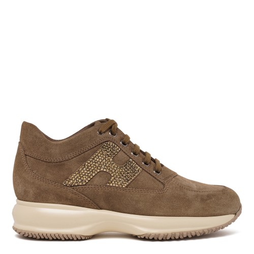 Brown Suede Sneakers.