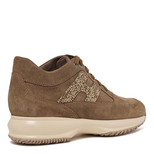 Brown Suede Sneakers.