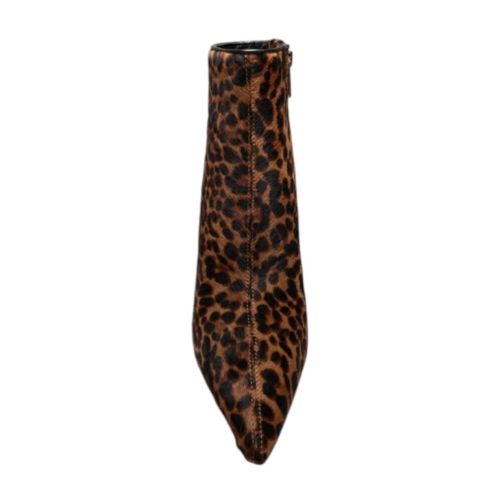 Brown Leopard-Print Ankle Boots.