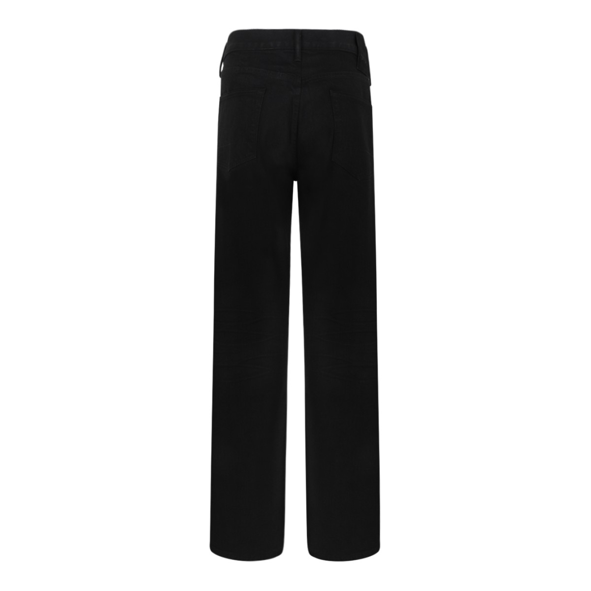 Black Straight-Leg Trousers.