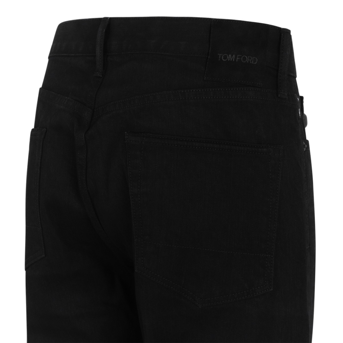 Black Straight-Leg Trousers.