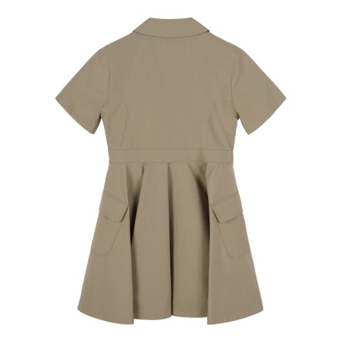 Beige Double-Breasted Dress. 2