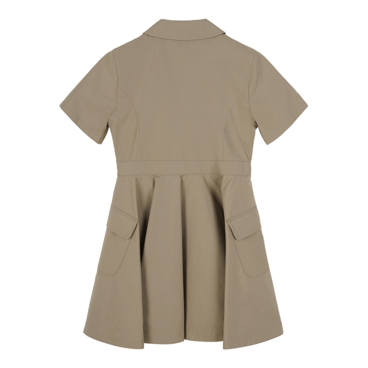 Beige Double-Breasted Dress.
