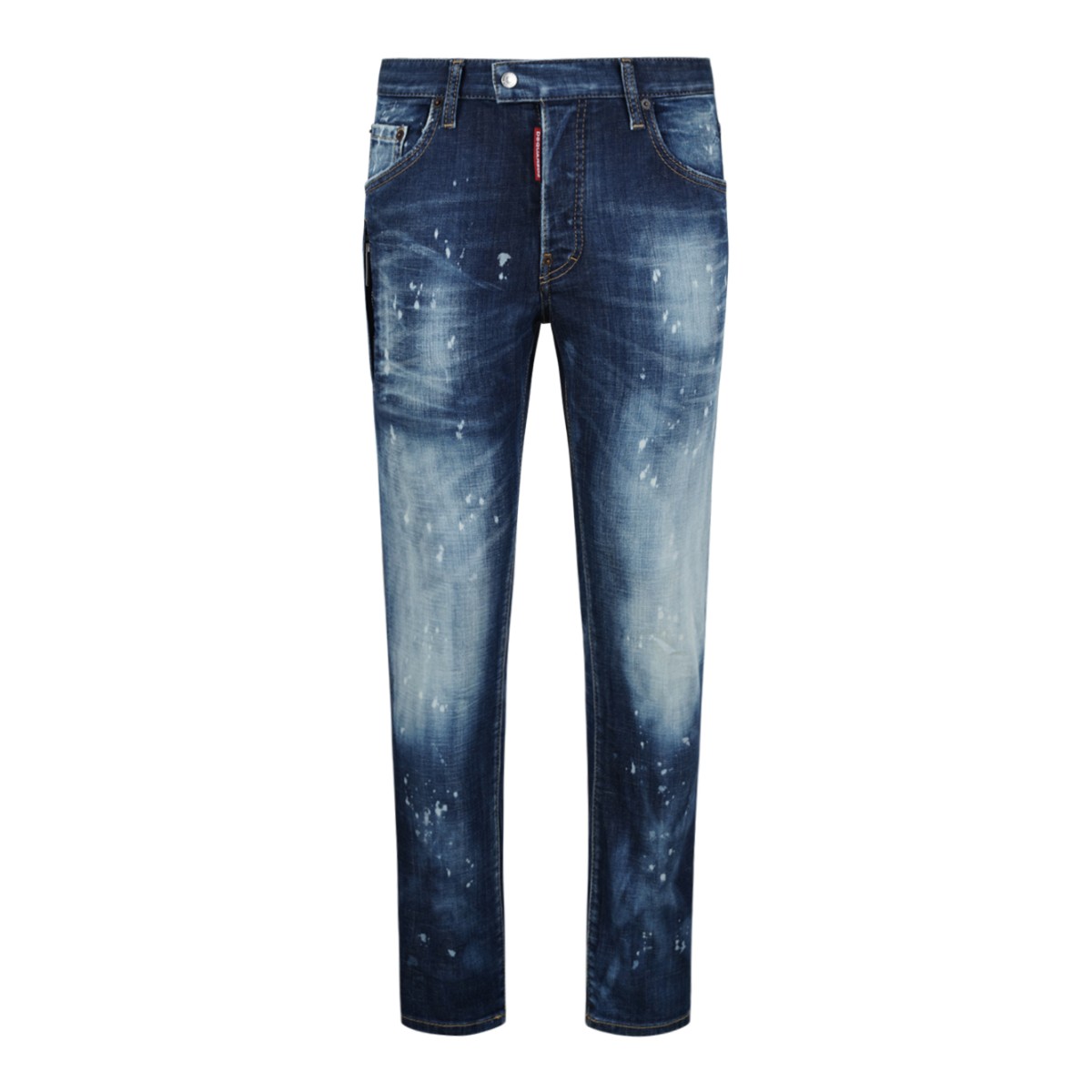 Blue Distressed Denim Jeans.