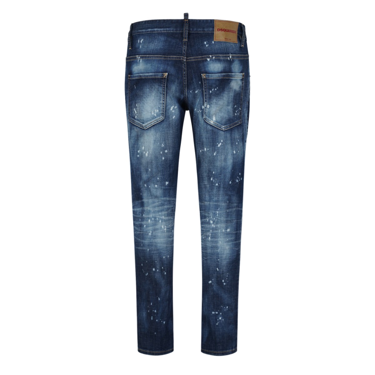 Blue Distressed Denim Jeans.