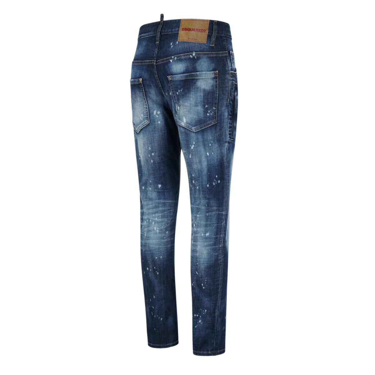 Blue Distressed Denim Jeans.