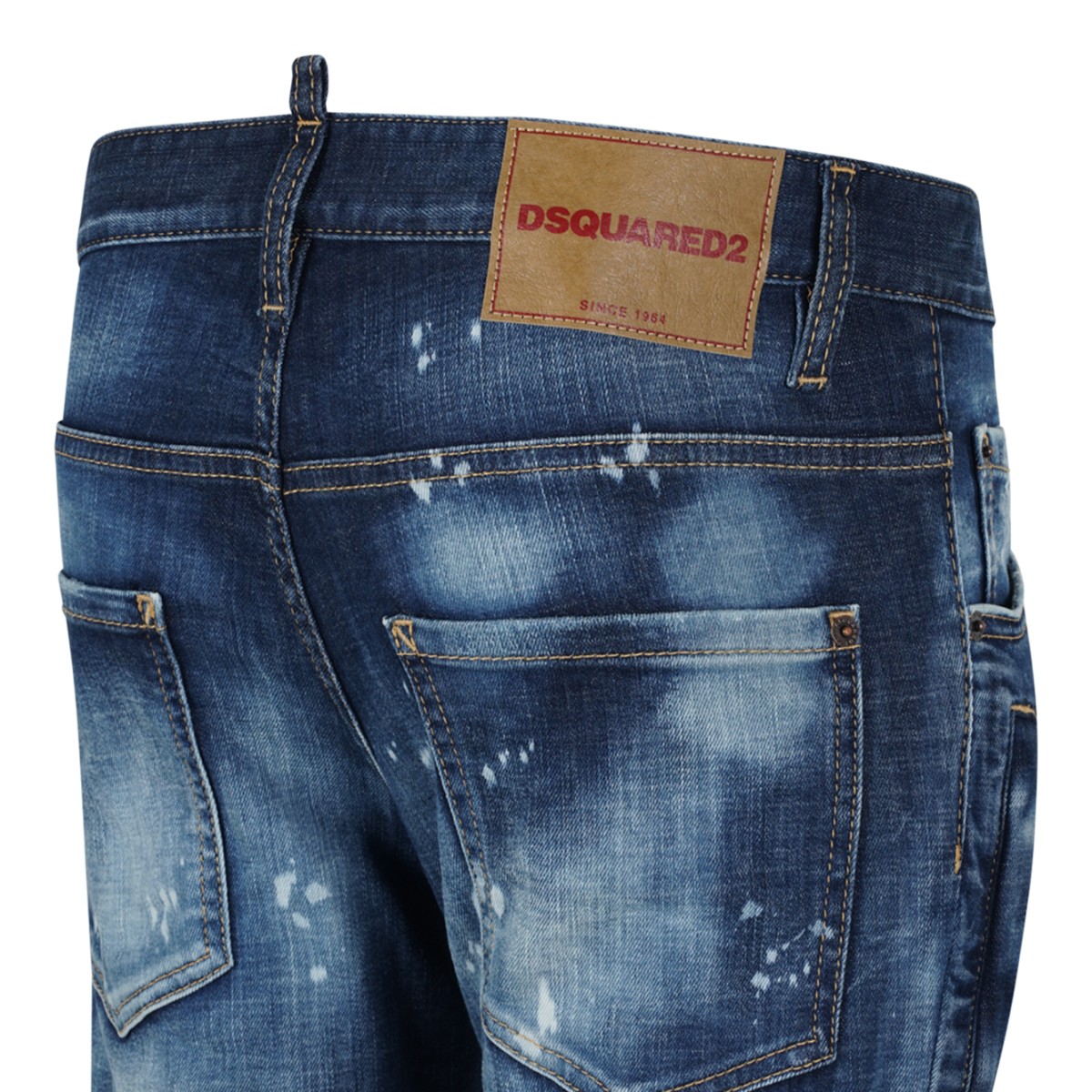 Blue Distressed Denim Jeans.