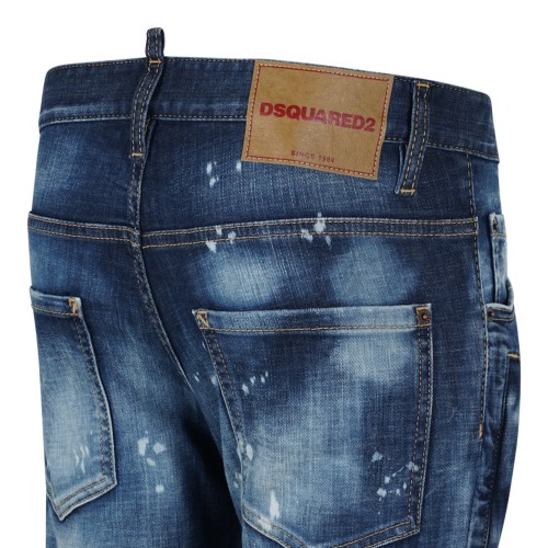 Blue Distressed Denim Jeans.