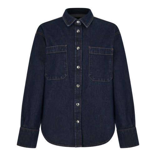 Dark Blue Denim Shirt.