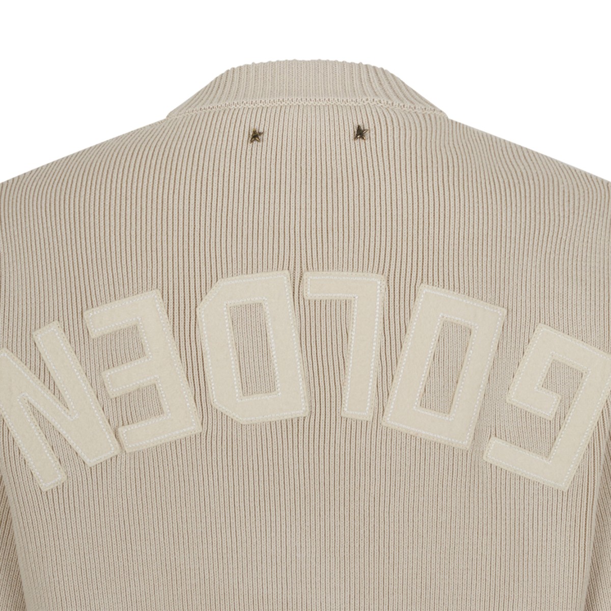 Beige Crewneck Sweater.