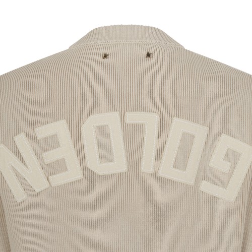 Beige Crewneck Sweater.