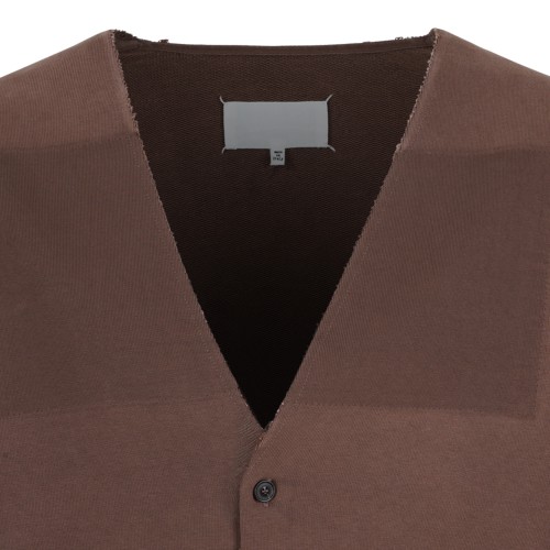 Brown V-Neck Cardigan.