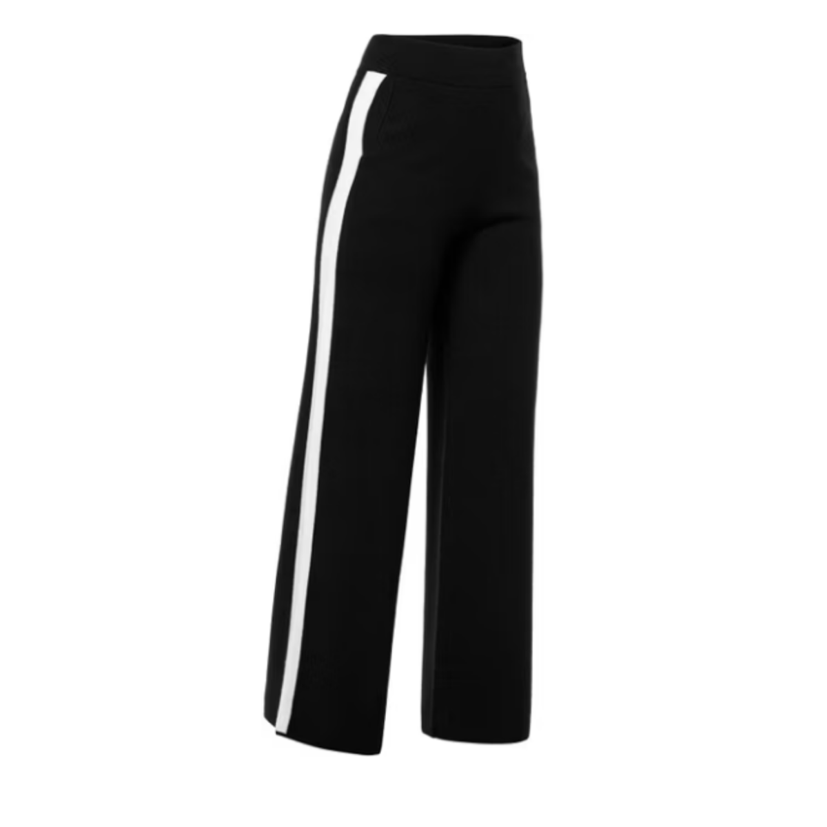 Black Wide-Leg Trousers.