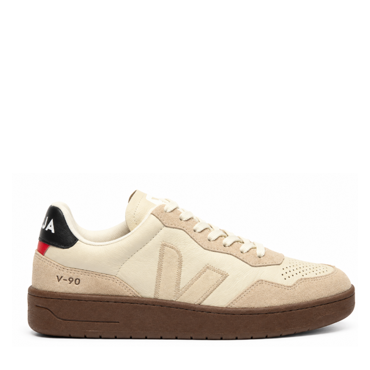 Beige Suede Sneakers.