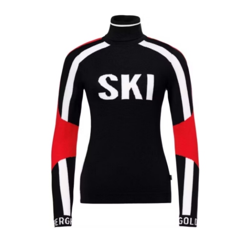 Black Ski Logo Sweater.