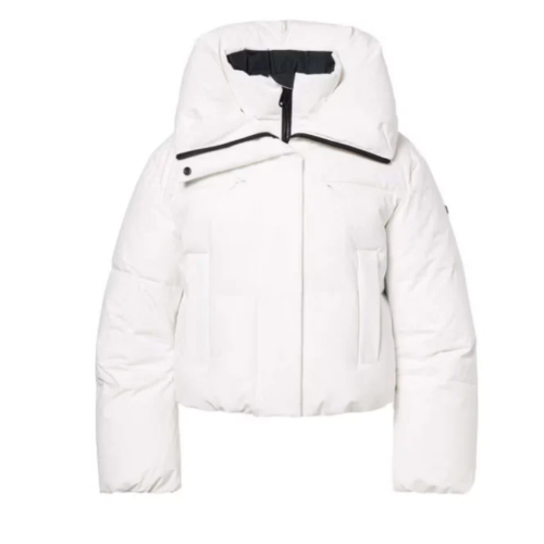 White Hooded Puffer Jacket.