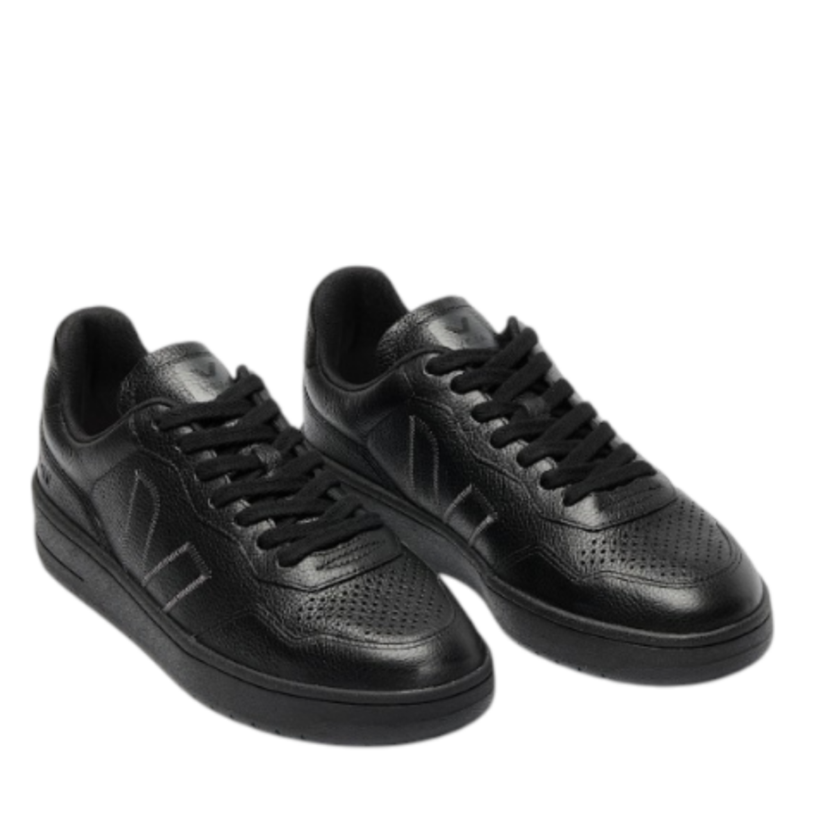 Black Leather Sneakers.