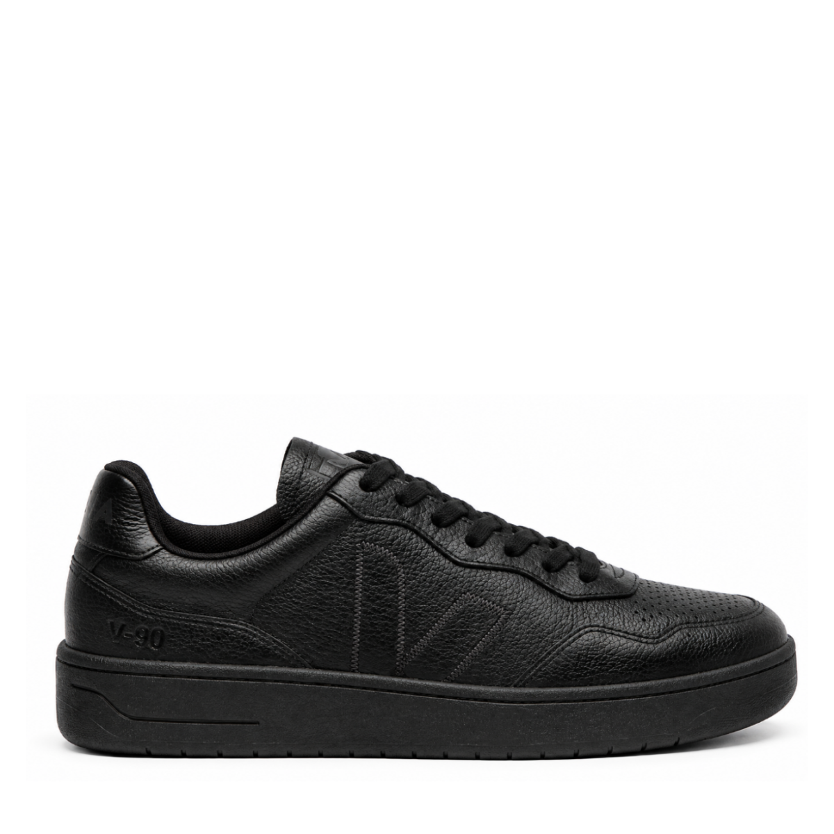 Black Leather Sneakers.