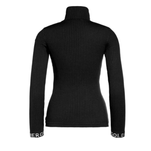 Black Ribbed Turtleneck Sweater.