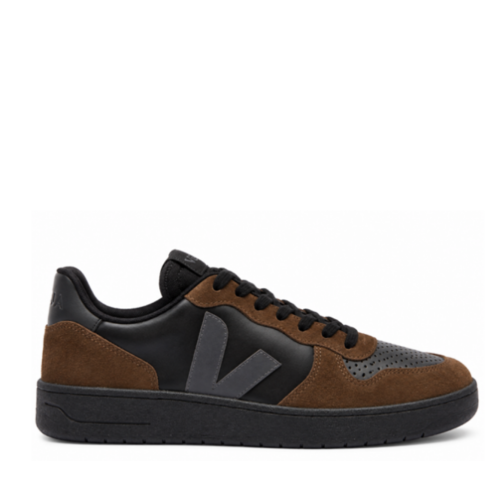 Brown and Black Suede Sneakers.