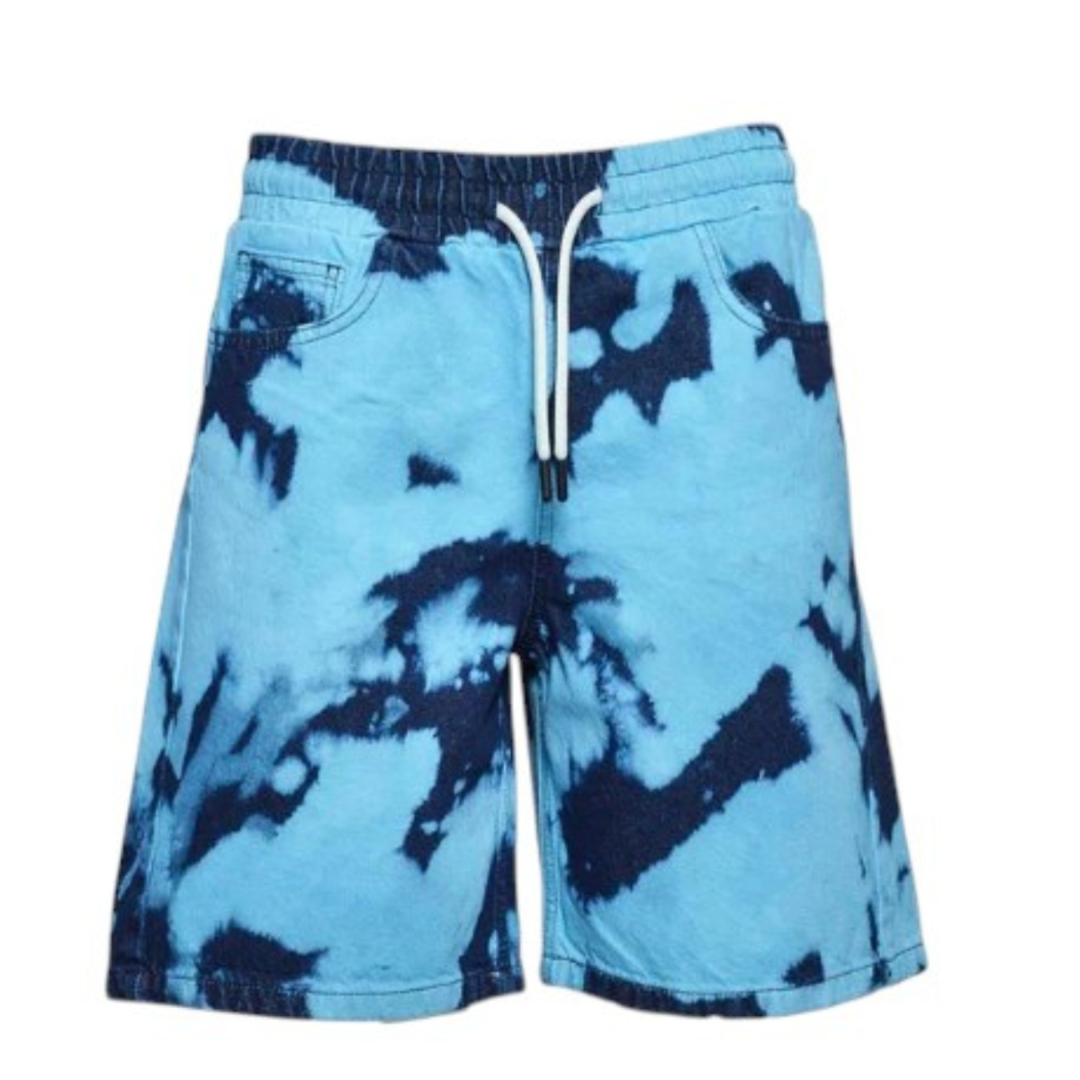 Blue Tie-Dye Shorts.