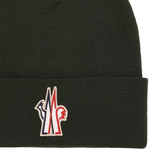 Dark Green Knit Beanie. 2