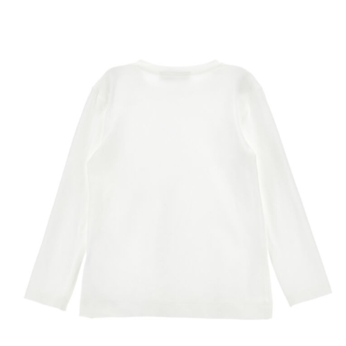 White Floral Logo Long-Sleeve T-Shirt. 2