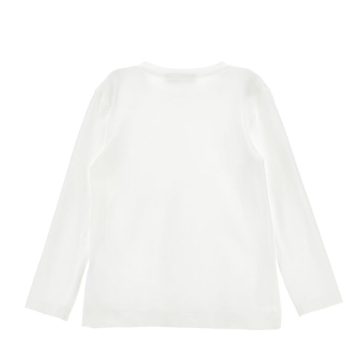 White Floral Logo Long-Sleeve T-Shirt.